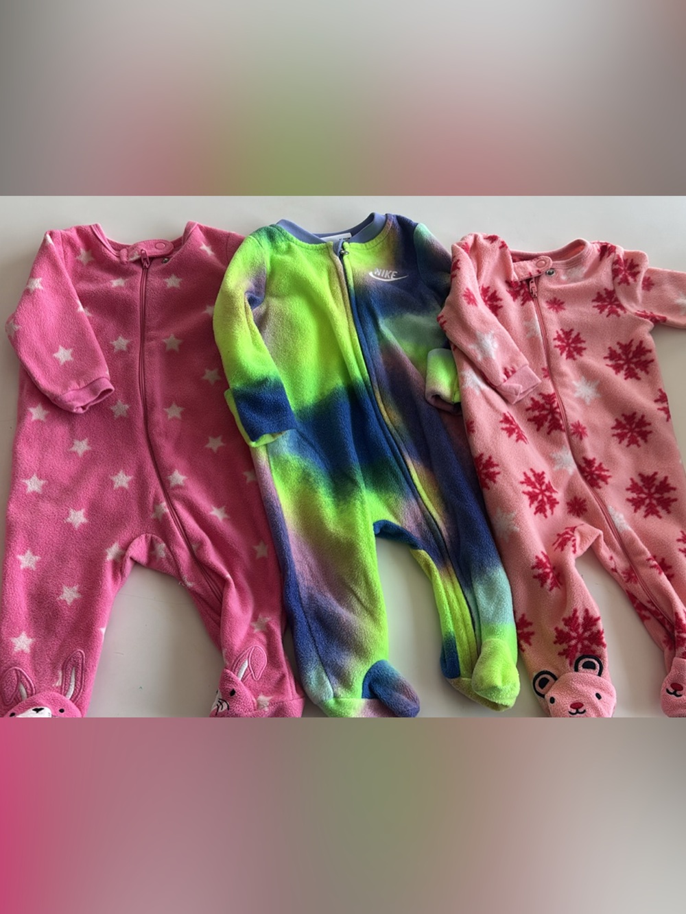0-3 month fleece sleepers